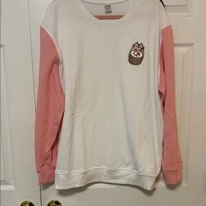 Pusheen White and Pink Sweater